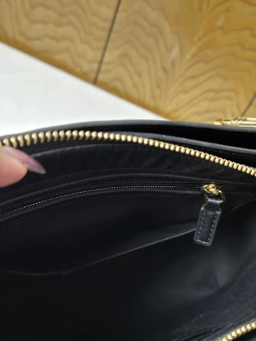 Karl Lagerfeld Black Leather Top-Handle Crossbody Bag